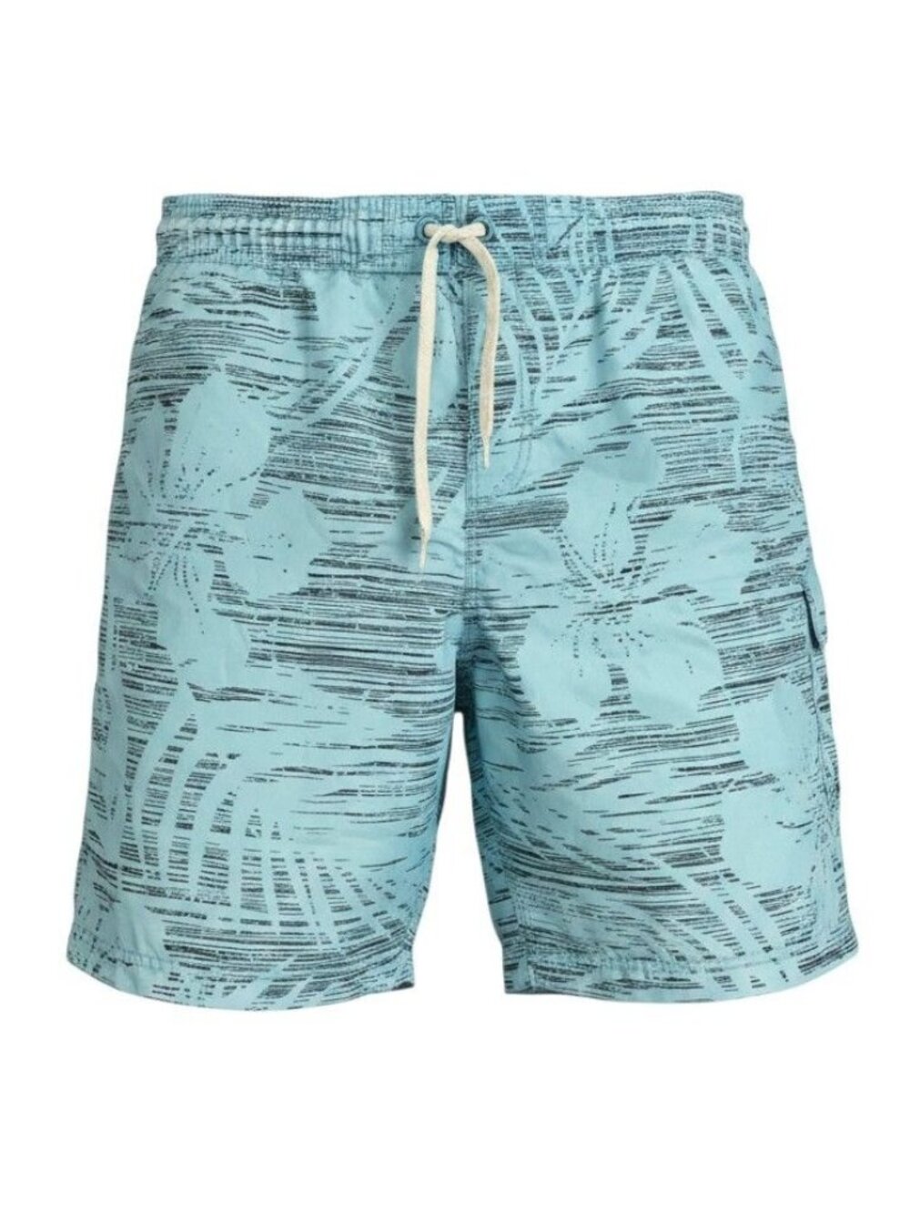 Speedo Mens Blue Tropical Print Swim Trunks XL